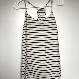 J.Crew black & white striped tank